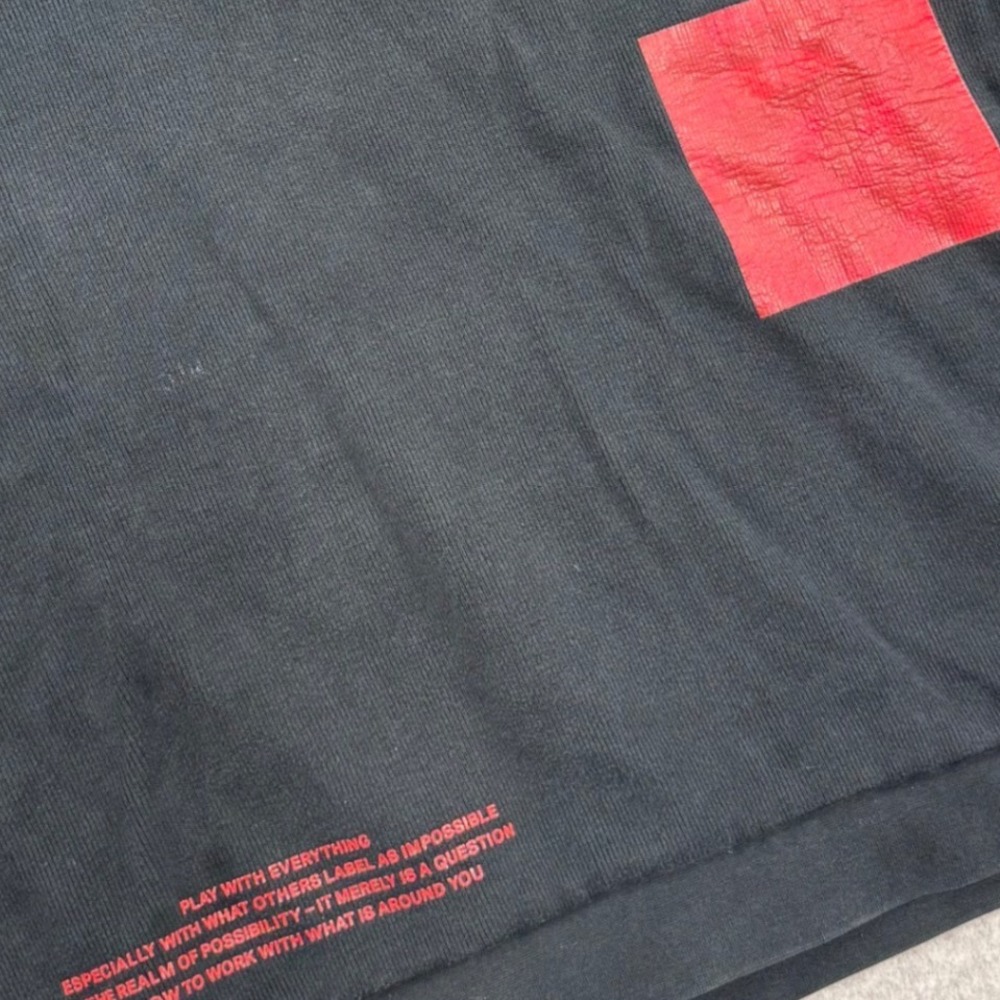 Nike Sweatshirt Mens XXL Black Graphic Rare Custom Ribbed Y2K Crewneck Pullover